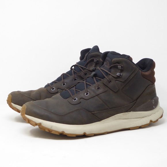 The North Face Mens Vals II Mid Waterproof Boots Brown Leather Lace Up Size 14 main image 7